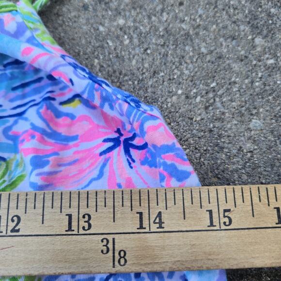 LILLY PULITZER Girls Aloha Romper Colorful Print Cotton XL 12-14 - Picture 6 of 7